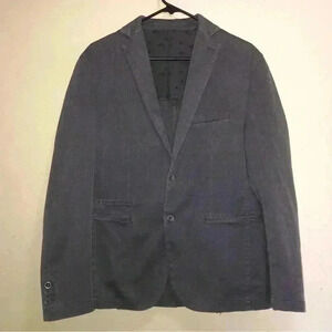 Barbati Two-Button Blazer Jacket Long Sleeve Men's 48 Dark Gray